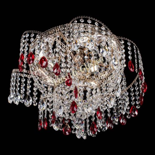 Люстра Космея №4 красная в Саратове Гусь Хрустальный