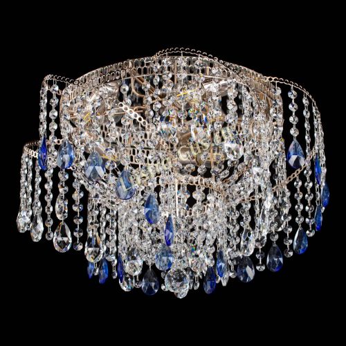 Люстра Космея №4 синяя в Саратове Гусь Хрустальный