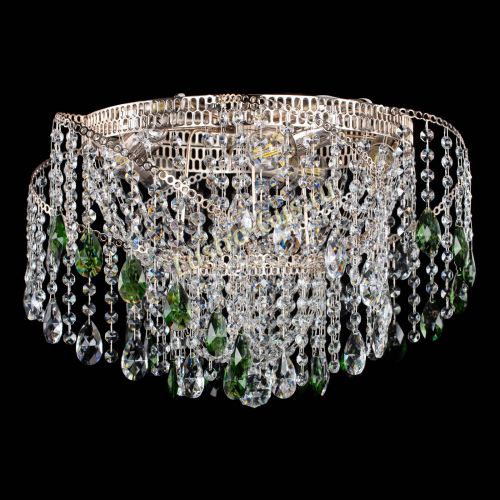 Люстра Космея №4 зеленая в Саратове Гусь Хрустальный