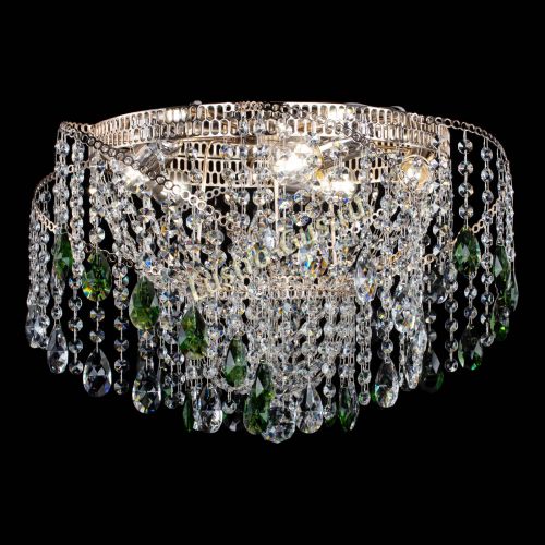 Люстра Космея №4 зеленая в Саратове Гусь Хрустальный