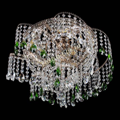 Люстра Космея №4 зеленая в Саратове Гусь Хрустальный