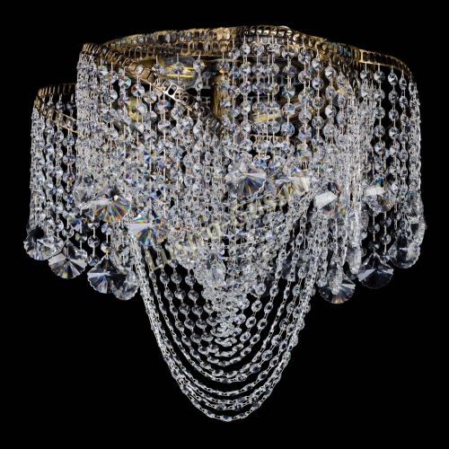 Люстра Космея Водоворот Веер под бронзу в Саратове Гусь Хрустальный