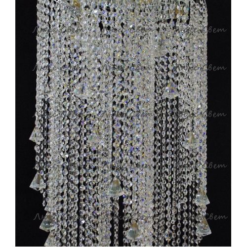 Люстра Космос 5 ламп конус 40 мм длинная  в Саратове Гусь Хрустальный