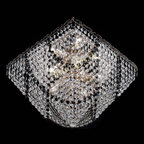 Люстра Квадрат Бриз черная в Саратове Гусь Хрустальный