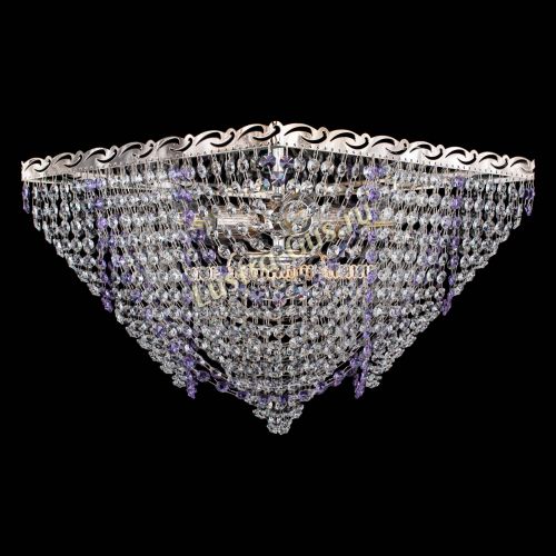 Люстра Квадрат Бриз фиолетовая в Саратове Гусь Хрустальный