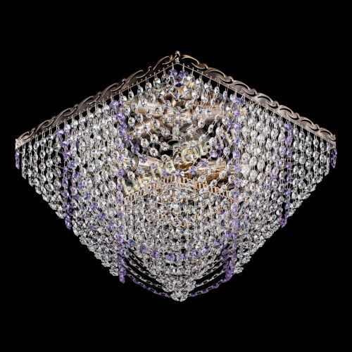 Люстра Квадрат Бриз фиолетовая в Саратове Гусь Хрустальный