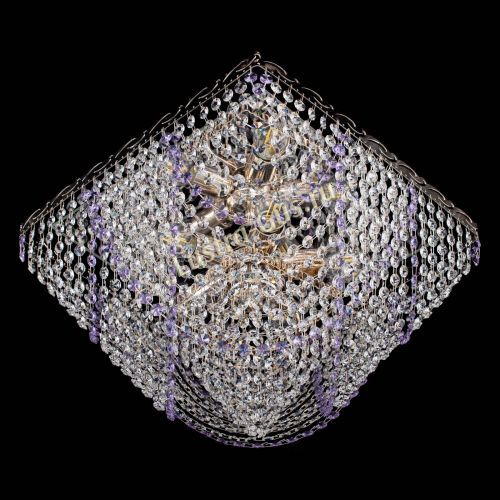 Люстра Квадрат Бриз фиолетовая в Саратове Гусь Хрустальный