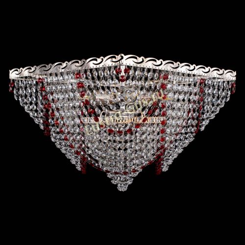 Люстра Квадрат Бриз красная в Саратове Гусь Хрустальный