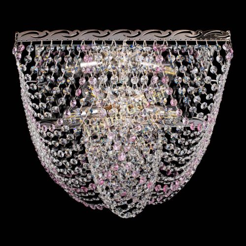 Люстра Квадрат Бриз розовая в Саратове Гусь Хрустальный