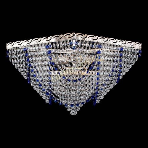 Люстра Квадрат Бриз синяя в Саратове Гусь Хрустальный