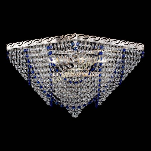 Люстра Квадрат Бриз синяя в Саратове Гусь Хрустальный