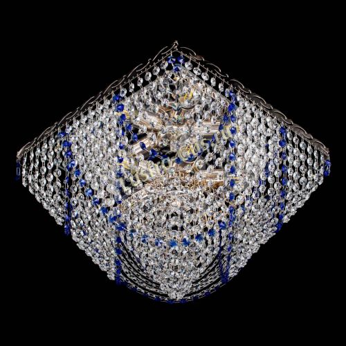 Люстра Квадрат Бриз синяя в Саратове Гусь Хрустальный