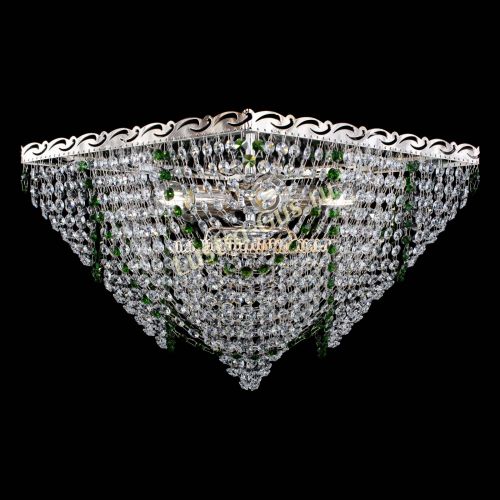 Люстра Квадрат Бриз зеленая в Саратове Гусь Хрустальный