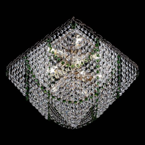 Люстра Квадрат Бриз зеленая в Саратове Гусь Хрустальный