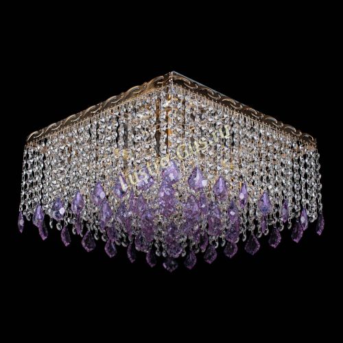 Люстра Квадрат Гамма Дубик цветная в Саратове Гусь Хрустальный