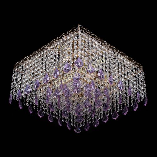 Люстра Квадрат Гамма Дубик цветная в Саратове Гусь Хрустальный