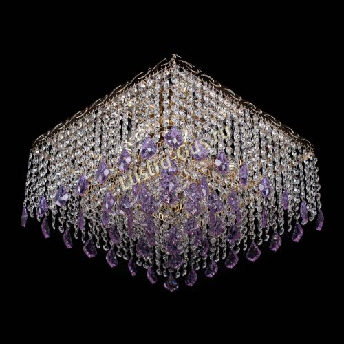 Люстра Квадрат Гамма Дубик цветная в Саратове Гусь Хрустальный