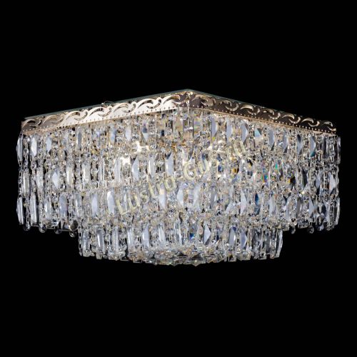 Люстра Квадрат Каскад с пластинками в Саратове Гусь Хрустальный