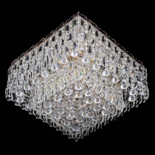 Люстра Квадрат Каскад с пластинками в Саратове Гусь Хрустальный