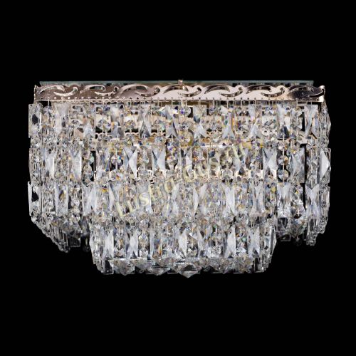 Люстра Квадрат Каскад с пластинками в Саратове Гусь Хрустальный