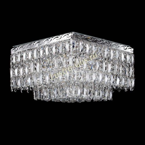 Люстра Квадрат Каскад с пластинками в Саратове Гусь Хрустальный