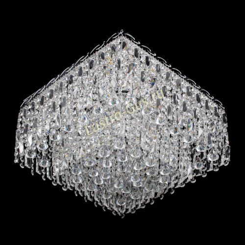 Люстра Квадрат Каскад с пластинками в Саратове Гусь Хрустальный