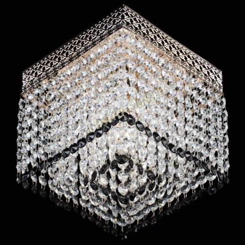 Люстра Квадрат Венеция №1 черная в Саратове Гусь Хрустальный