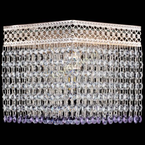 Люстра Квадрат Венеция №1 фиолетовая в Саратове Гусь Хрустальный