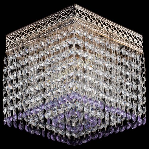 Люстра Квадрат Венеция №1 фиолетовая в Саратове Гусь Хрустальный