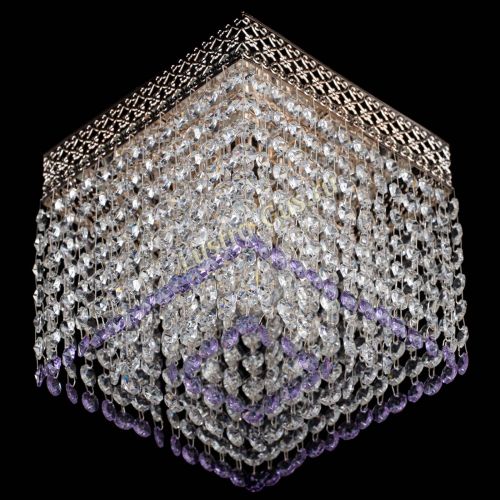 Люстра Квадрат Венеция №1 фиолетовая в Саратове Гусь Хрустальный