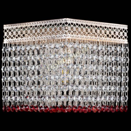 Люстра Квадрат Венеция №1 красная в Саратове Гусь Хрустальный