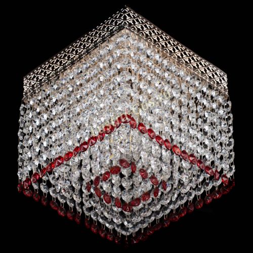Люстра Квадрат Венеция №1 красная в Саратове Гусь Хрустальный