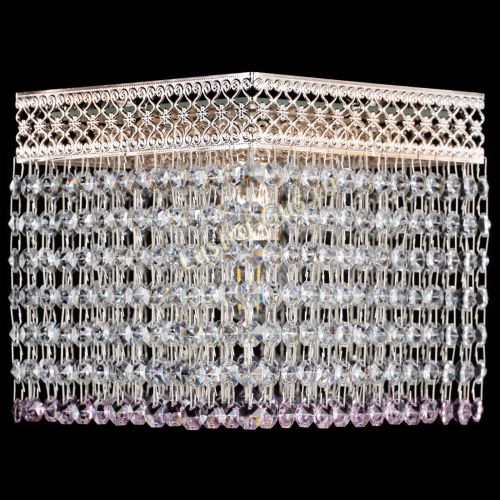 Люстра Квадрат Венеция №1 розовая в Саратове Гусь Хрустальный