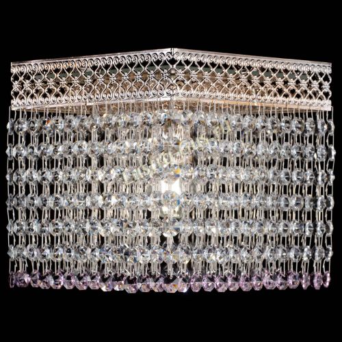 Люстра Квадрат Венеция №1 розовая в Саратове Гусь Хрустальный