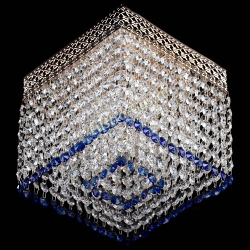 Люстра Квадрат Венеция №1 синяя в Саратове Гусь Хрустальный