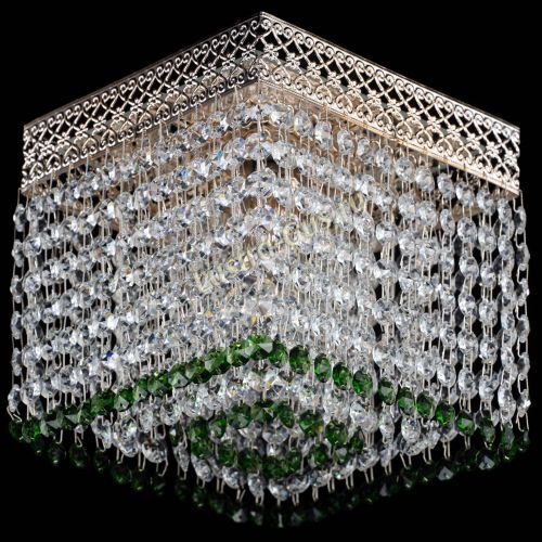 Люстра Квадрат Венеция №1 зеленая в Саратове Гусь Хрустальный