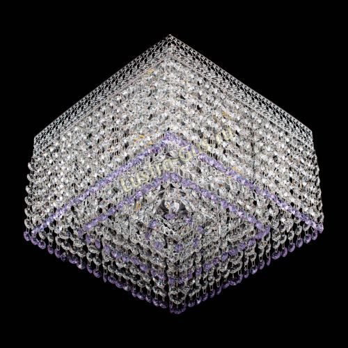Люстра Квадрат Венеция №3 фиолетовая в Саратове Гусь Хрустальный