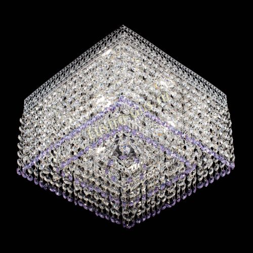 Люстра Квадрат Венеция №3 фиолетовая в Саратове Гусь Хрустальный