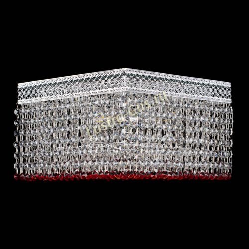 Люстра Квадрат Венеция №3 красная в Саратове Гусь Хрустальный