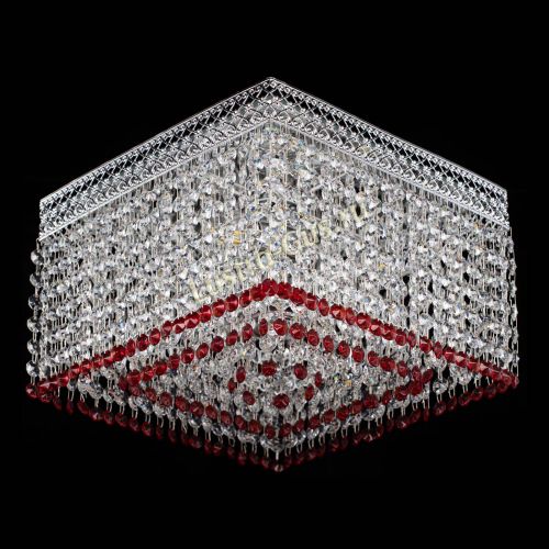 Люстра Квадрат Венеция №3 красная в Саратове Гусь Хрустальный