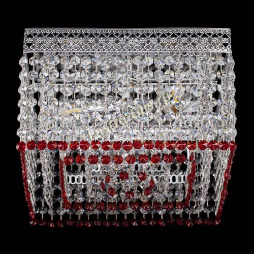 Люстра Квадрат Венеция №3 красная в Саратове Гусь Хрустальный