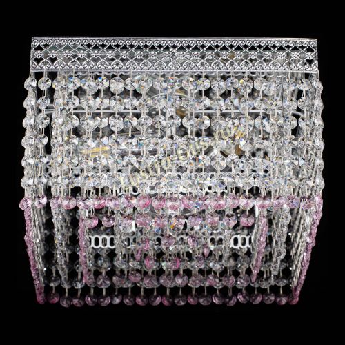 Люстра Квадрат Венеция №3 розовая в Саратове Гусь Хрустальный