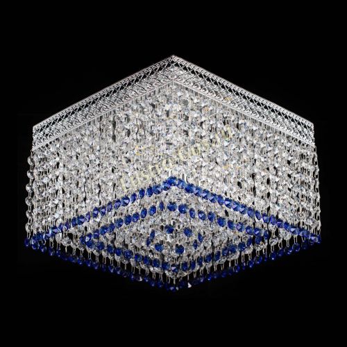 Люстра Квадрат Венеция №3 синяя в Саратове Гусь Хрустальный