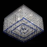 Люстра Квадрат Венеция №3 синяя в Саратове