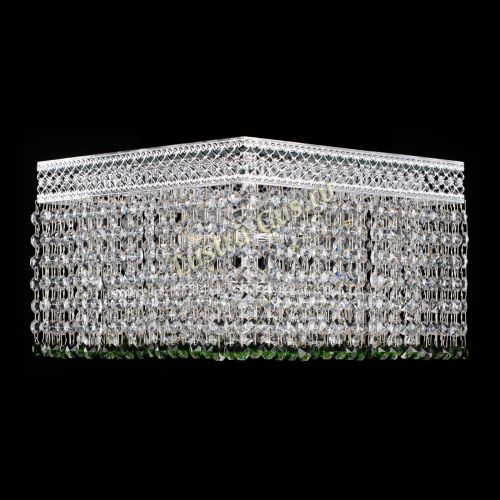 Люстра Квадрат Венеция №3 зеленая в Саратове Гусь Хрустальный