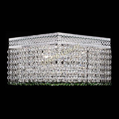 Люстра Квадрат Венеция №3 зеленая в Саратове Гусь Хрустальный