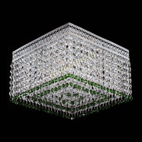 Люстра Квадрат Венеция №3 зеленая в Саратове Гусь Хрустальный