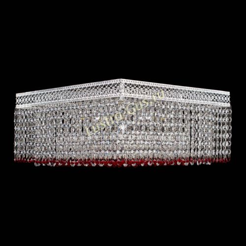 Люстра Квадрат Венеция №5 красная в Саратове Гусь Хрустальный