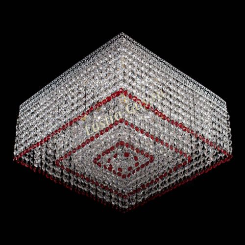 Люстра Квадрат Венеция №5 красная в Саратове Гусь Хрустальный
