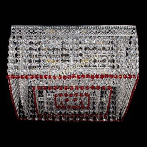 Люстра Квадрат Венеция №5 красная в Саратове Гусь Хрустальный